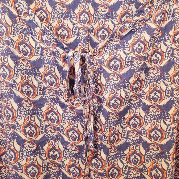 THE NORTH FACE Blouse Womens XL Blue Orange Sleeveless Boho Feminine Flowy - Picture 5 of 8